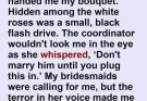 “I thought I was walking down the aisle to my happily ever after, but I was actually walking into my own trap. 💍🩸