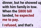 My boyfriend brought his “sister” to our dinner and tried to stick me with the $800 bill. But the waiter slipped me a note that exposed his sickening double life… 🧾💍🚩
