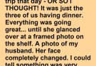 “Dinner was going perfectly until she looked at the photo on the shelf. Her face went pale, her voice started shaking, and she whispered: ‘I’m so sorry… but the man in this photo is actually my…’ 😱💔 The secret she dropped changed everything. Part 2 is up now!”