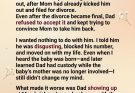 I thought my dad was using his baby to win Mom back—until I learned the child wasn’t even his, and the real reason he kept coming back changed everything.