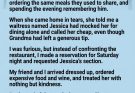My grandmother was mocked for dining alone on what would have been her 50th wedding anniversary. She still left the waitress an $86 tip. I returned to that restaurant three days later and handed the waitress an envelope. She expected cash. Instead, she found the story of the woman she had just humiliated—and a lesson she would never forget.