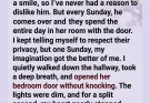 Every Sunday, my daughter and her boyfriend locked themselves in her room. I finally opened the door.